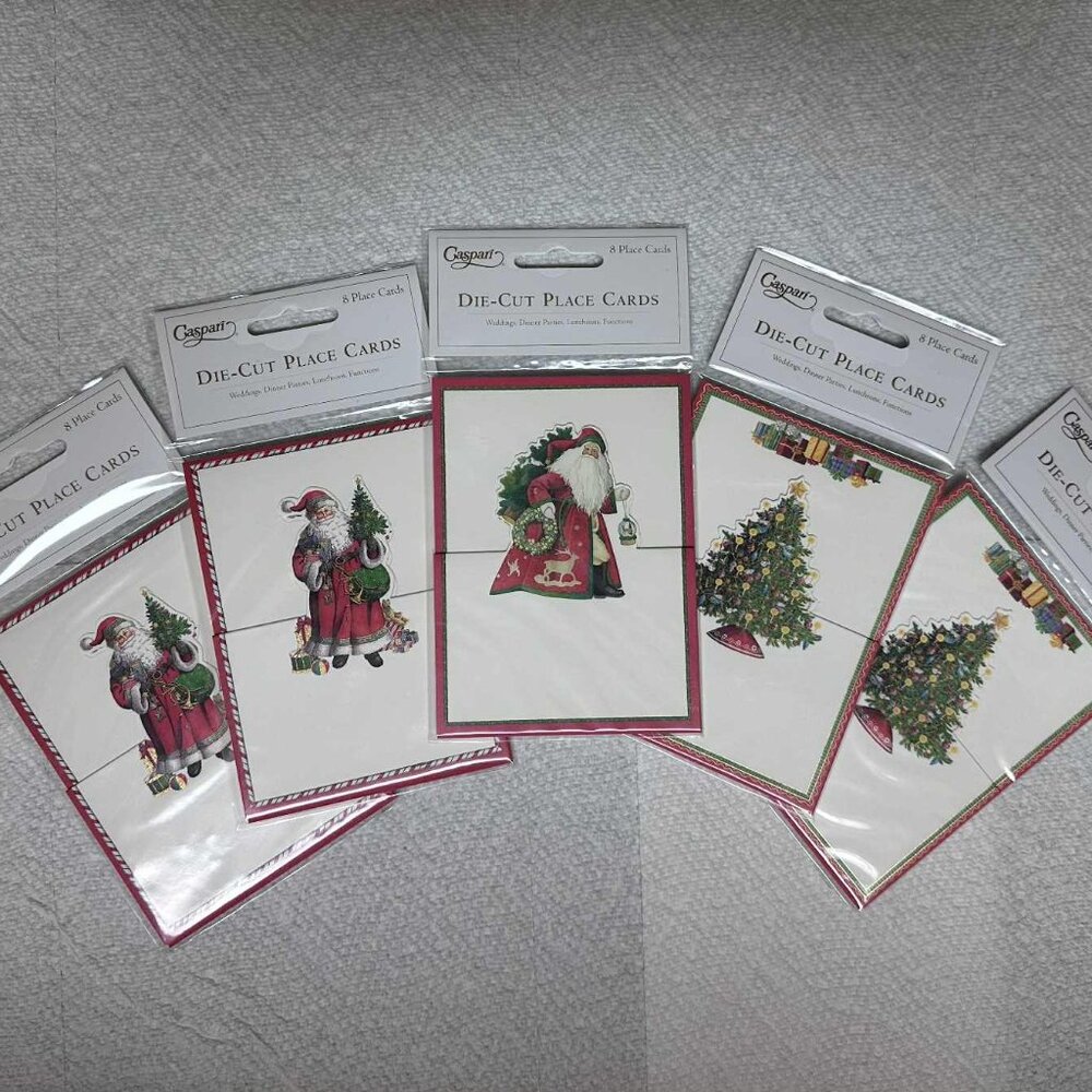CASPARI CHRISTMAS DIE-CUT PLACE CARDS 5 packs